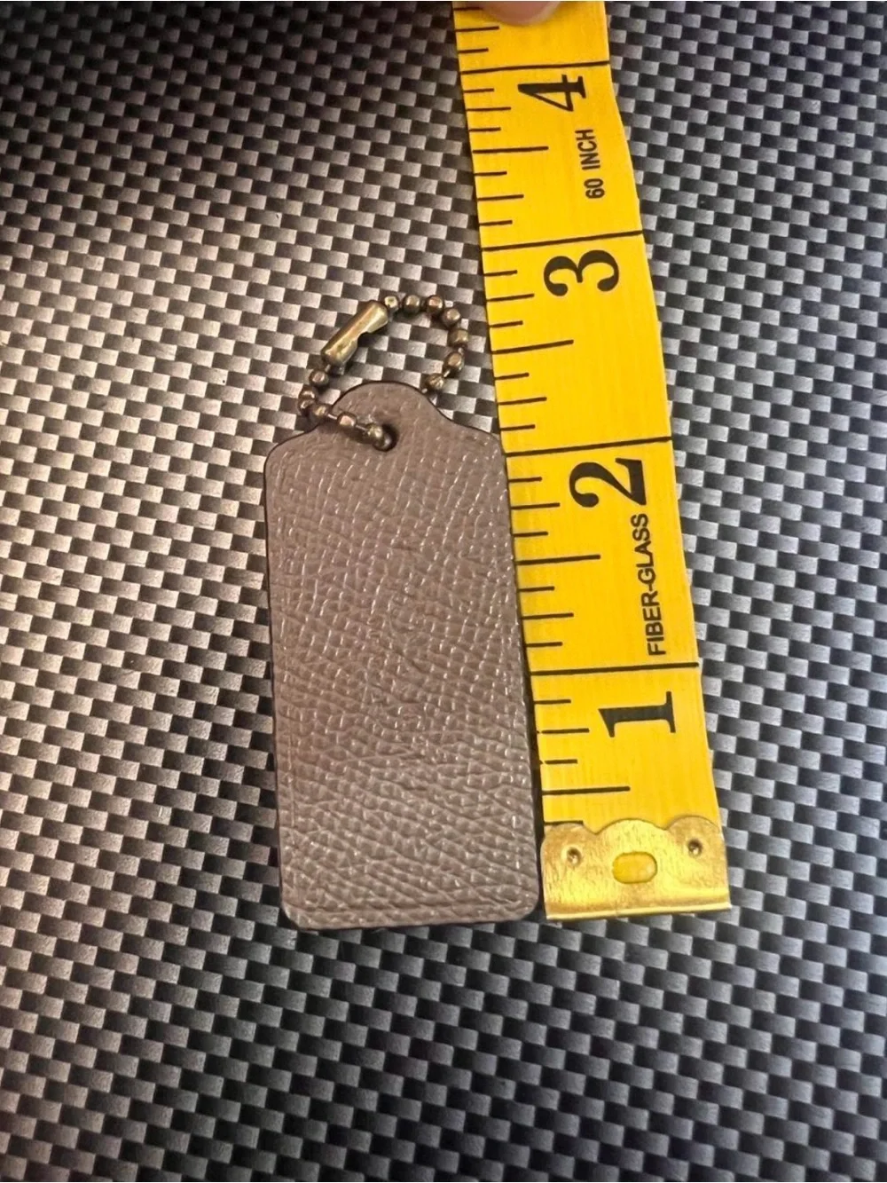 Vintage Coach brown keychain with silver hardware bag charm hang tag